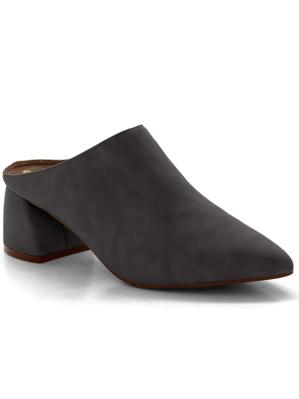 NWT Seven7 Women's Monika Mule Pointed Toe Slip On Heel Slides Coal 11